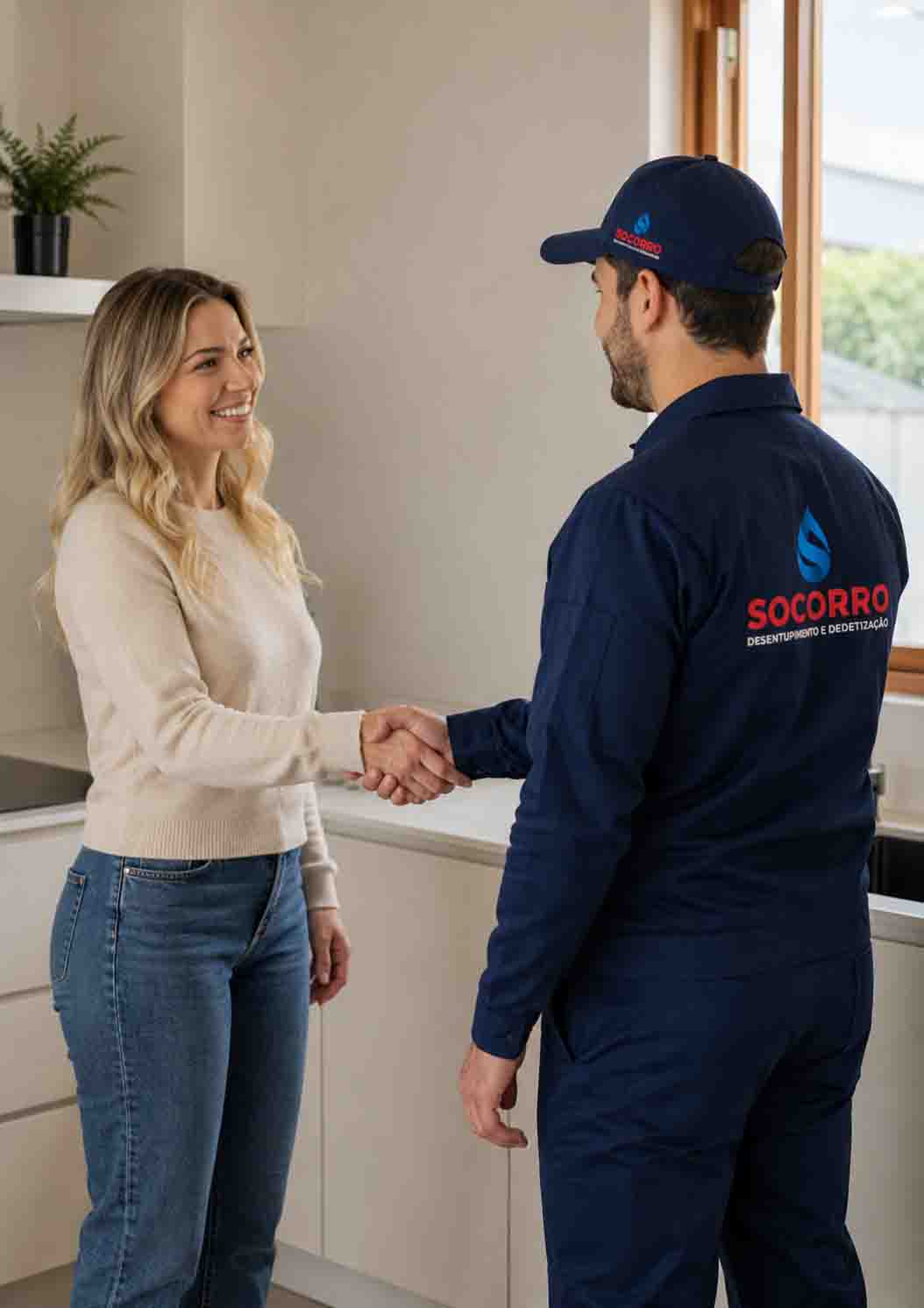 Equipe da Desentupidora em Imbituba atendendo cliente em Imbituba
